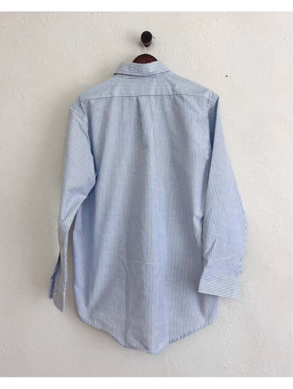 Vintage Highland by Red Kap Blue Stripe Button Down Work Shirt | 16.5-33 - Picture 3 of 4